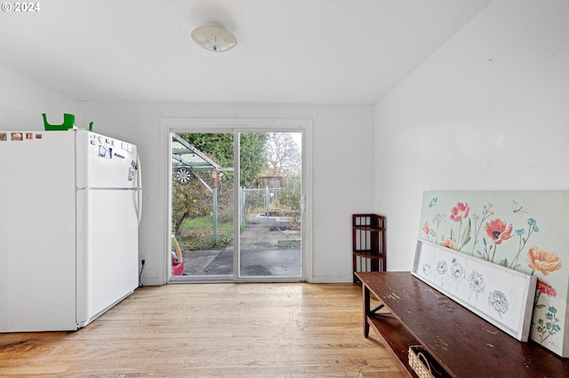 sitting room featuring light hardwood / wood-style flooring