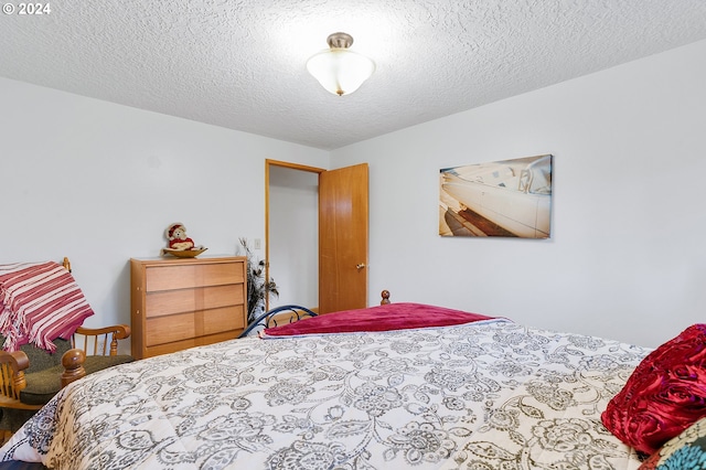 bedroom with a textured ceiling