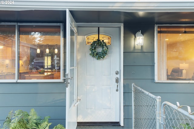 view of doorway to property