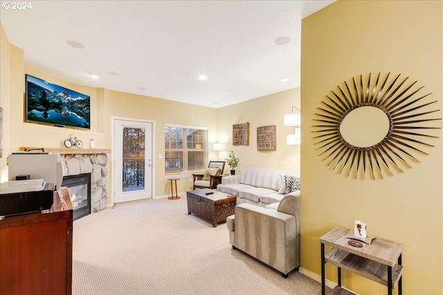 view of carpeted living room