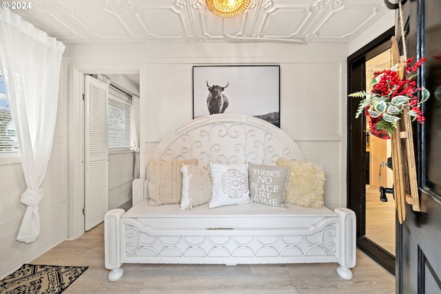 bedroom featuring light hardwood / wood-style floors