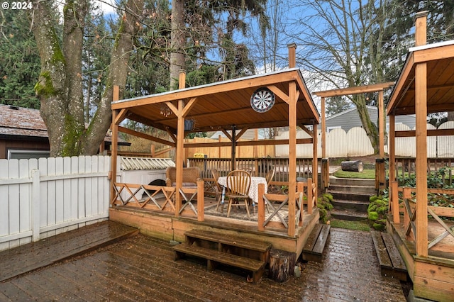 view of wooden deck