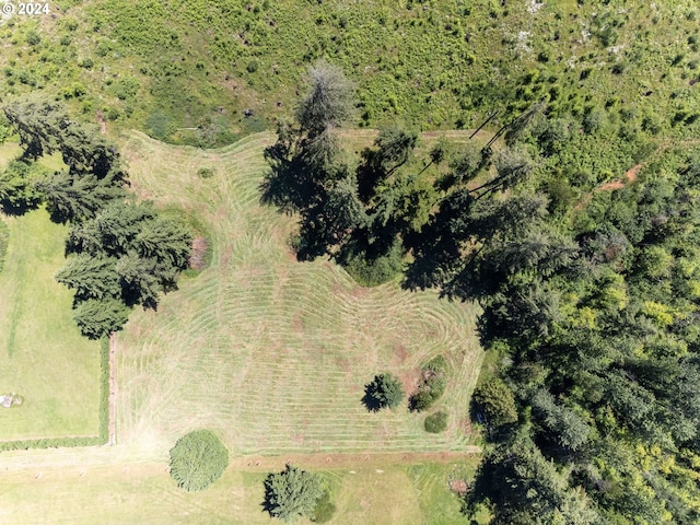 bird's eye view with a rural view