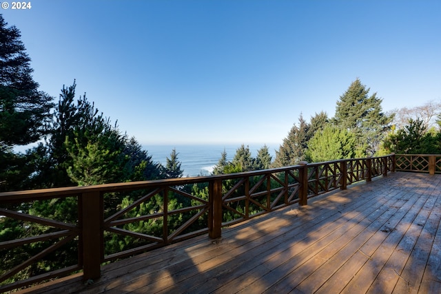 79274 Ray Brown Rd, Arch Cape, OR 97102 - wooden deck featuring a water view