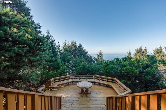 79274 Ray Brown Rd, Arch Cape, OR 97102 - wooden deck featuring a water view