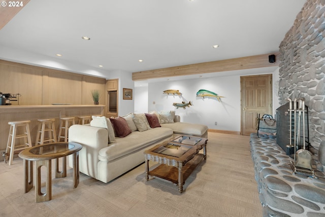 79274 Ray Brown Rd, Arch Cape, OR 97102 - living room with bar area
