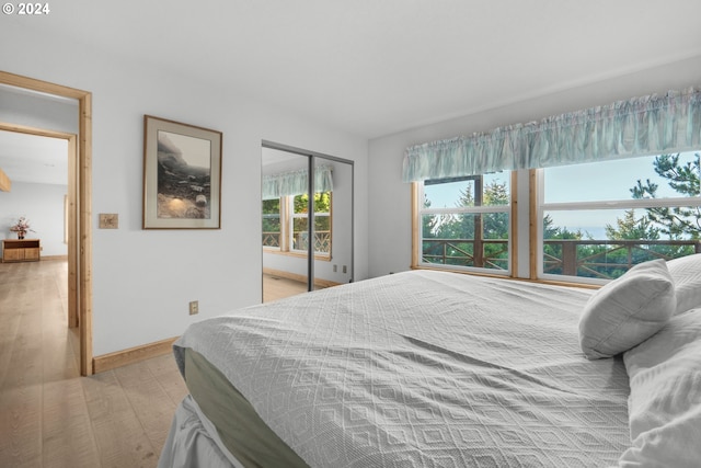 79274 Ray Brown Rd, Arch Cape, OR 97102 - bedroom with a closet and light hardwood / wood-style flooring