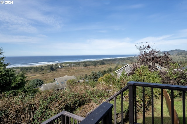 water view featuring a beach view