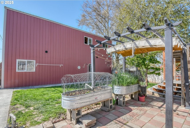 view of patio / terrace with a pergola