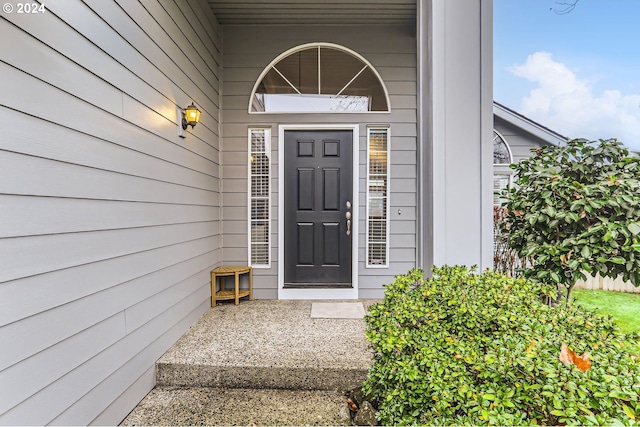 view of doorway to property