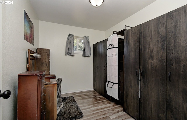 interior space featuring light wood-type flooring