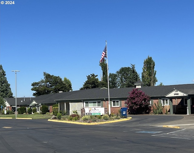 view of single story home