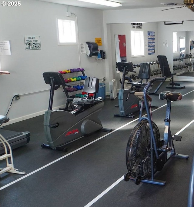 view of exercise room