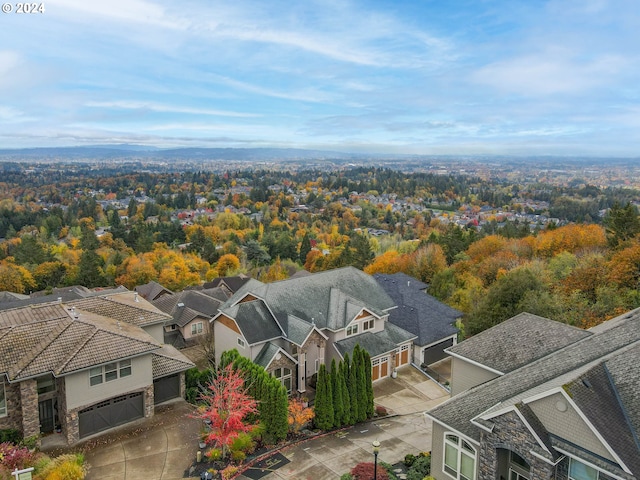 aerial view of residential area