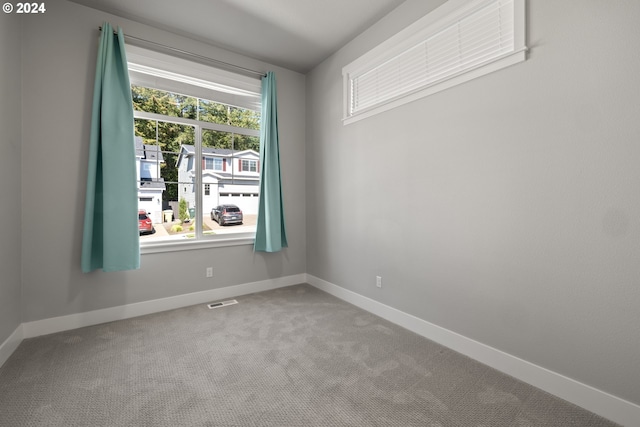 spare room featuring carpet flooring