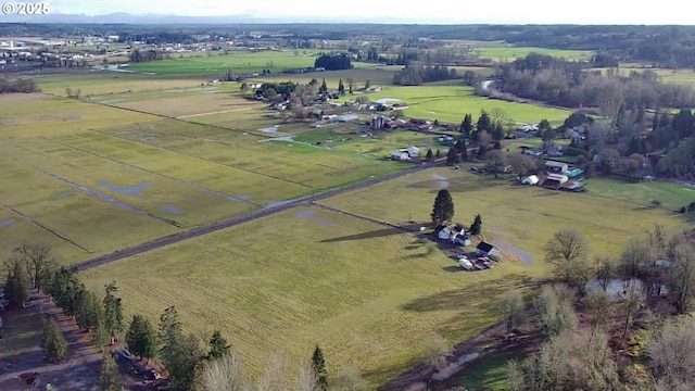 drone / aerial view featuring a rural view