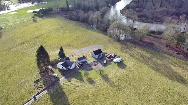 aerial view featuring a rural view