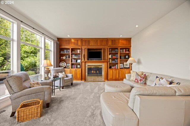 view of carpeted living room