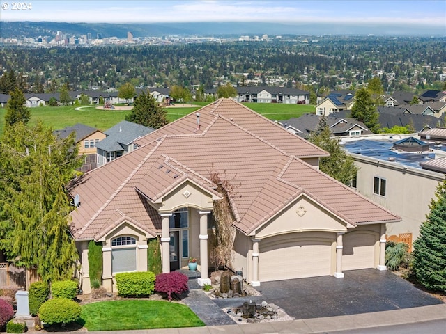 exterior space featuring a garage