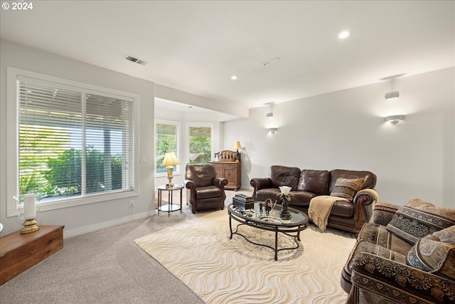 view of carpeted living room