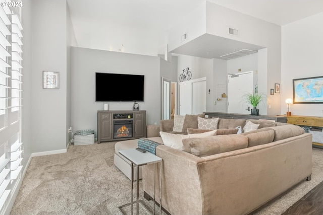 view of carpeted living room