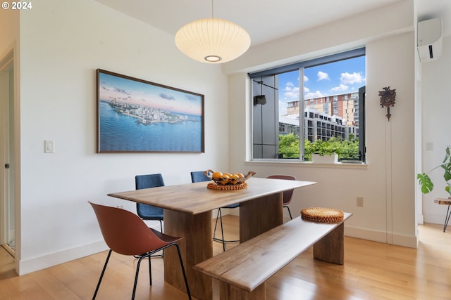 dining area featuring light hardwood / wood-style floors