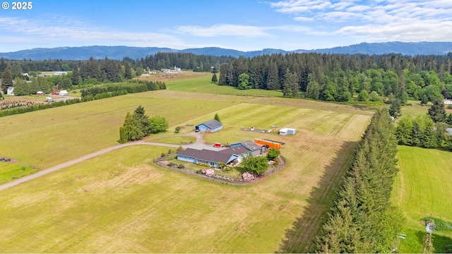 4804 NE 379th St, La Center, WA 98629 - overview of rural landscape featuring a mountain backdrop and a forest