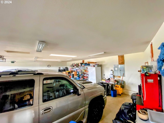 garage featuring electric panel