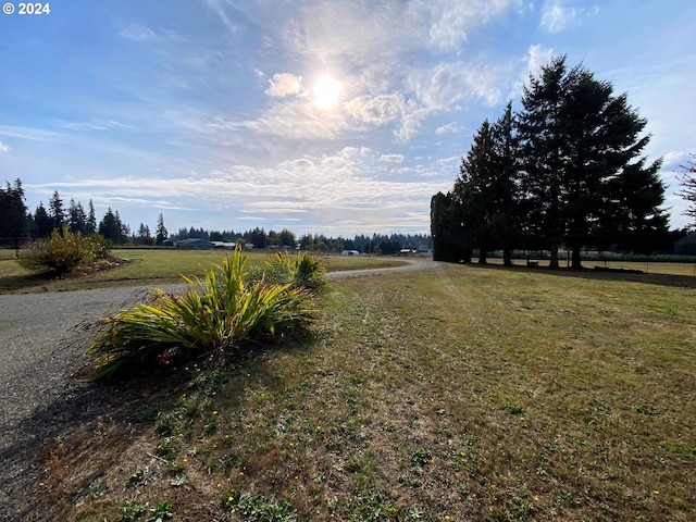 view of street with a rural view