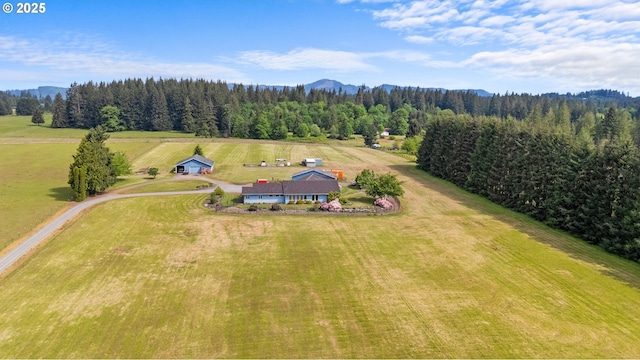 4804 NE 379th St, La Center, WA 98629 - overview of rural landscape featuring a heavily wooded area and a mountainous background
