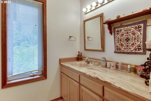 bathroom with oversized vanity