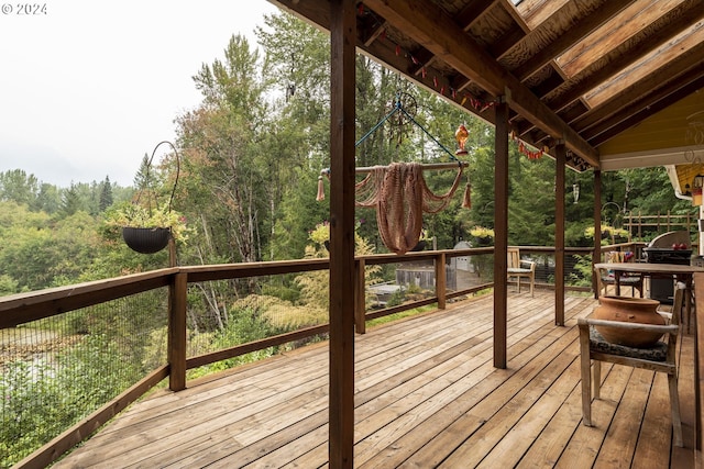 view of wooden deck