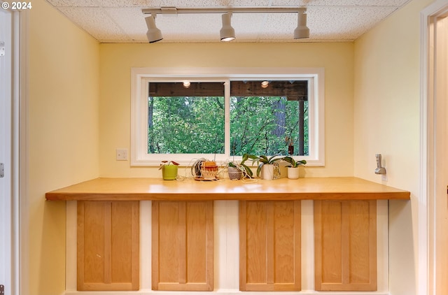 interior space with track lighting