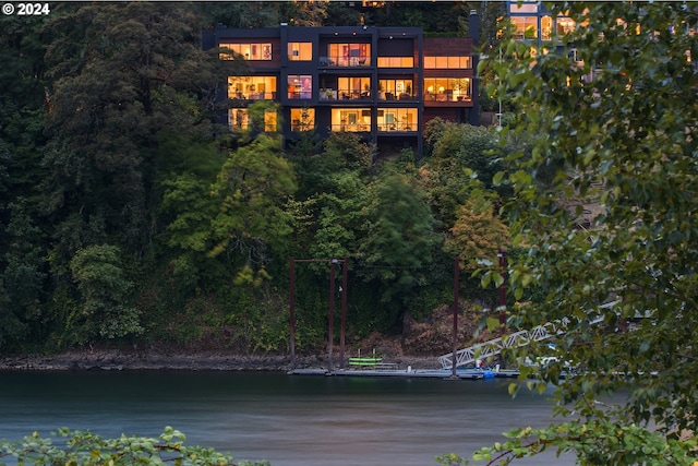 view of property featuring a water view