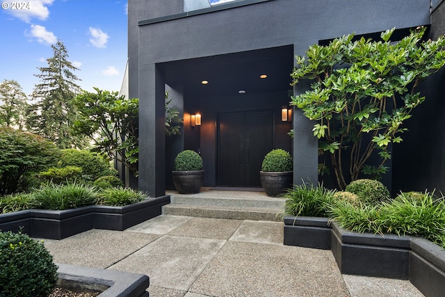 view of doorway to property