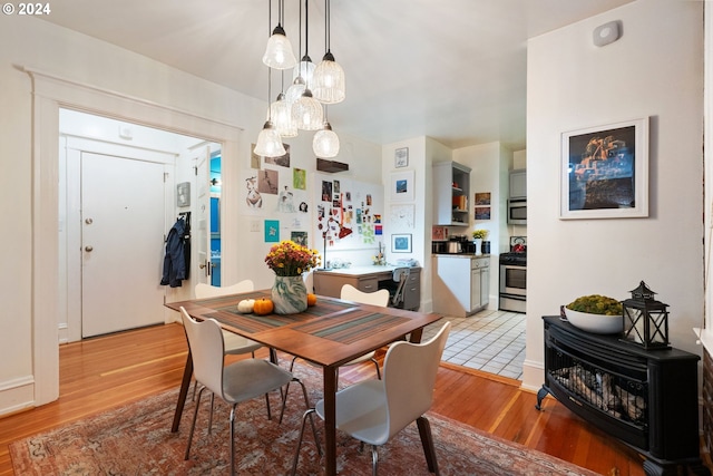 dining area featuring light hardwood / wood-style flooring