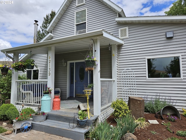 view of front of home with a porch