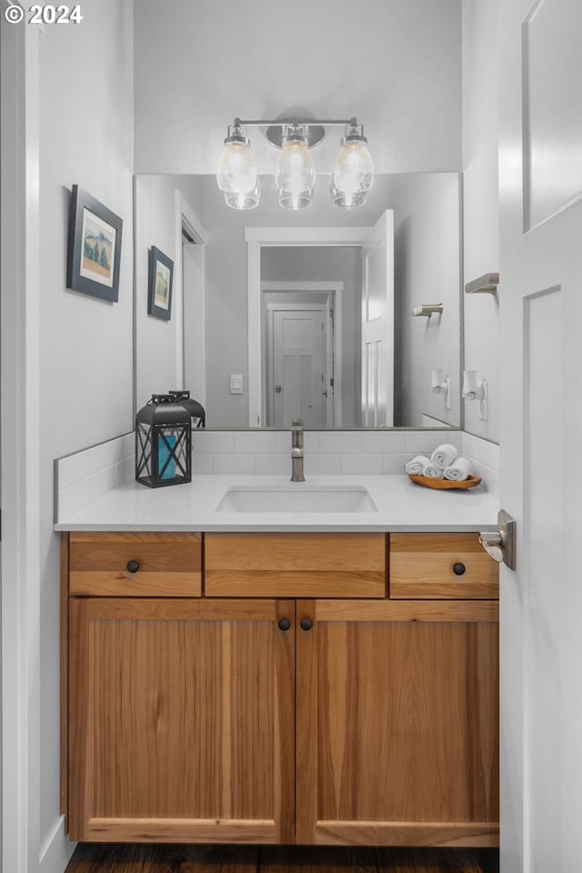 bathroom featuring vanity