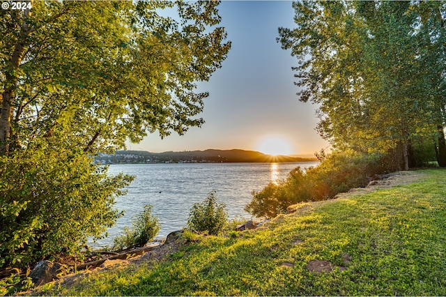 water view featuring a mountain view