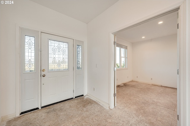 view of entrance foyer