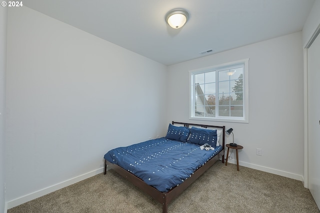 view of carpeted bedroom