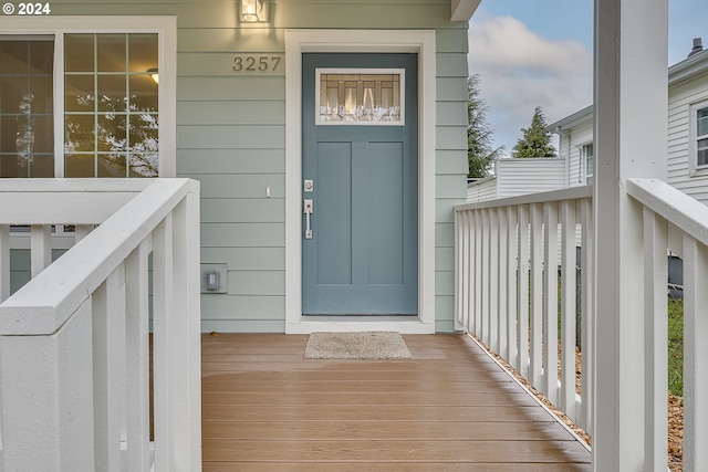 view of doorway to property