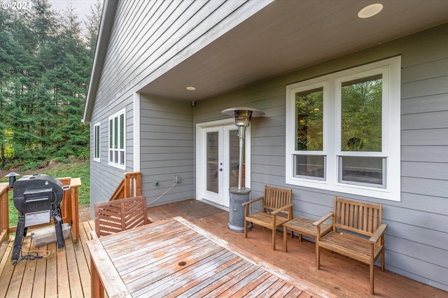 deck with french doors