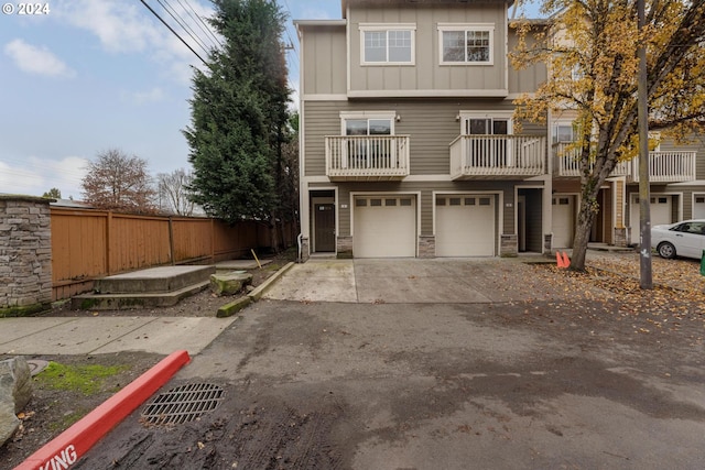 view of front of home featuring a garage