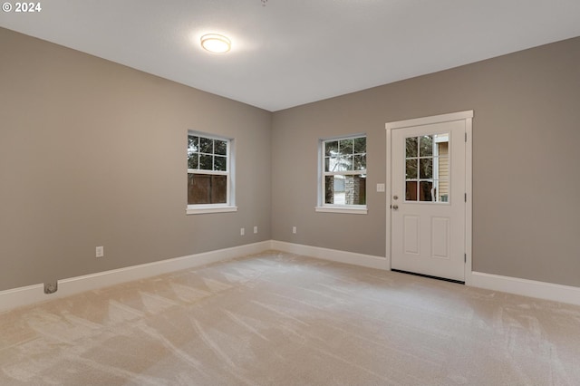 view of carpeted spare room