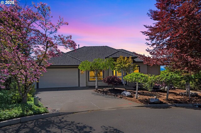 view of front of home featuring a garage