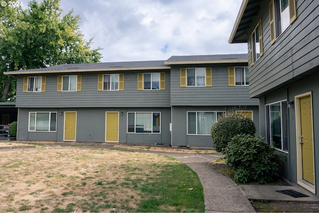 exterior space featuring a front lawn