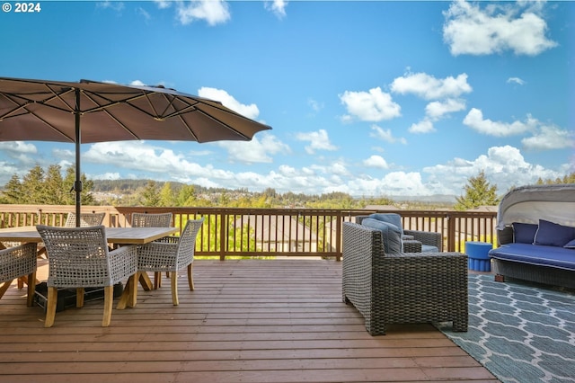 view of wooden terrace