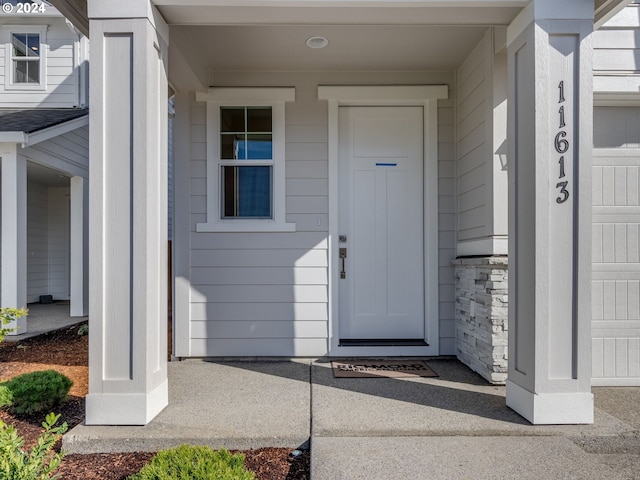 view of doorway to property