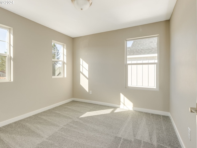 view of carpeted spare room